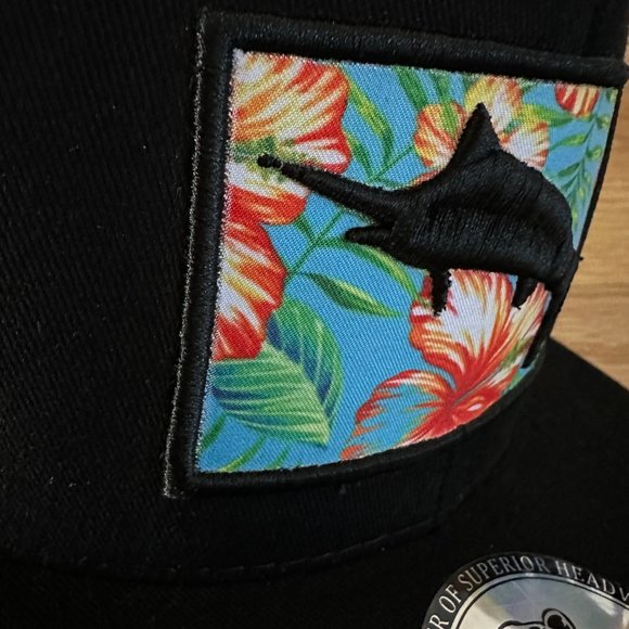 NWT Grizzly Lids Swordfish Black Hat - Picture 3 of 10